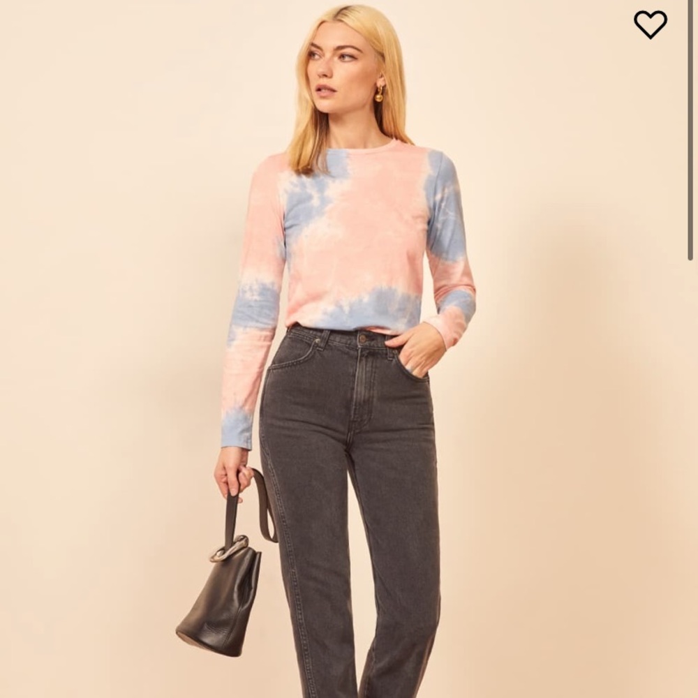 Reformation Eddie long sleeved tee in cloudburst